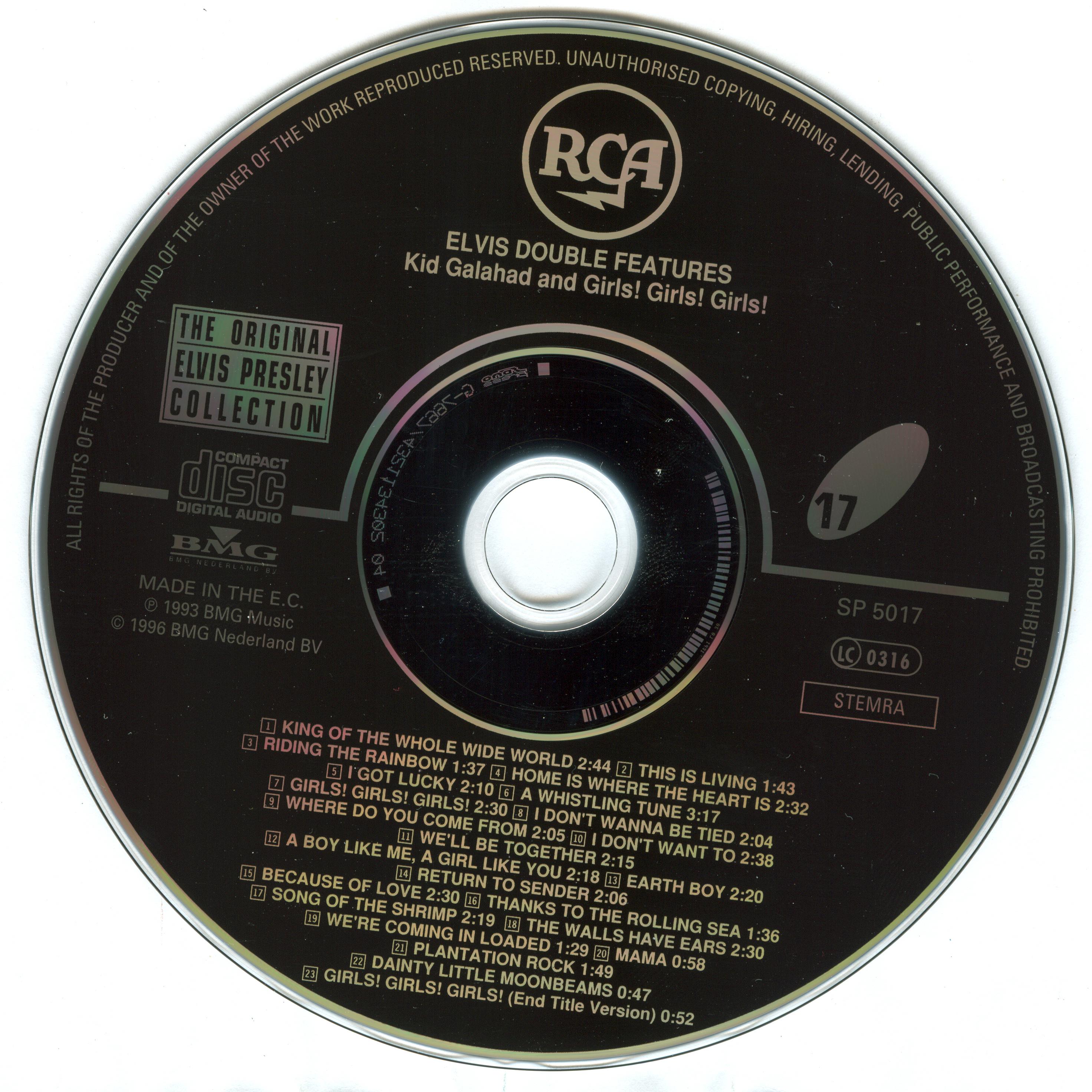 Elvis Presley  The Original Elvis Presley Collection 17; Kid Galahad, Girls! : CD